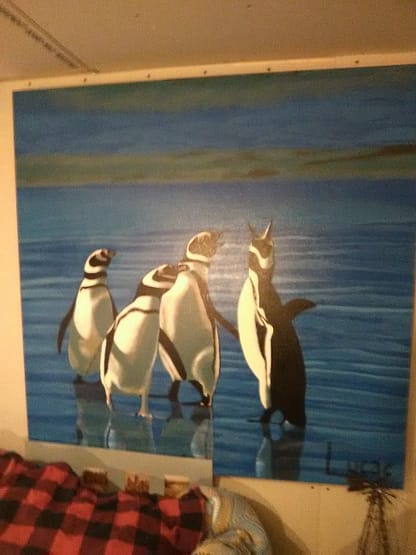 penguins frollicking